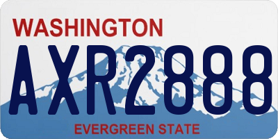 WA license plate AXR2888