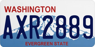 WA license plate AXR2889