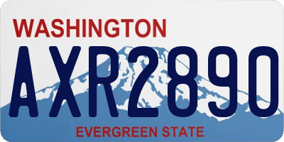 WA license plate AXR2890