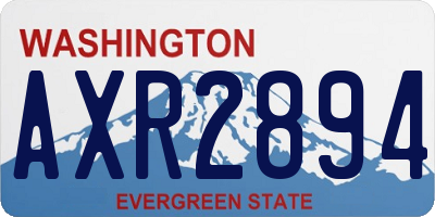WA license plate AXR2894