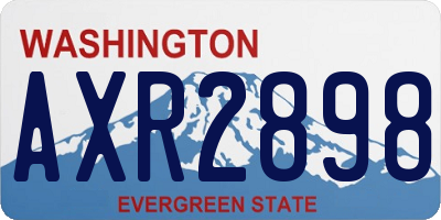 WA license plate AXR2898