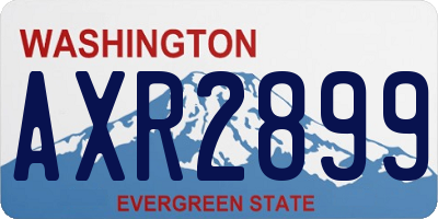 WA license plate AXR2899