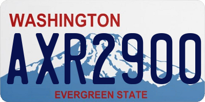 WA license plate AXR2900