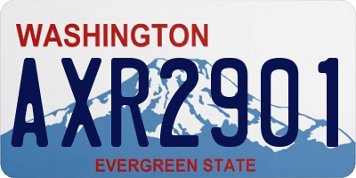 WA license plate AXR2901