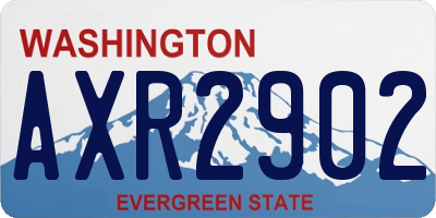 WA license plate AXR2902