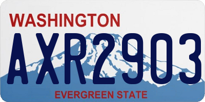 WA license plate AXR2903