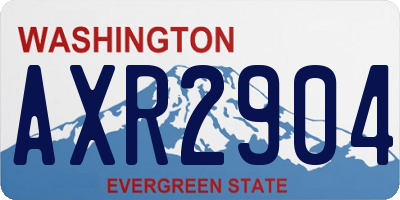 WA license plate AXR2904