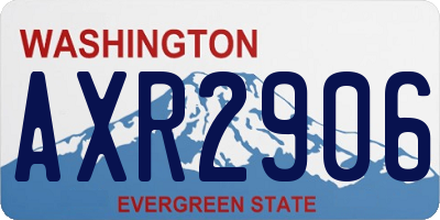 WA license plate AXR2906