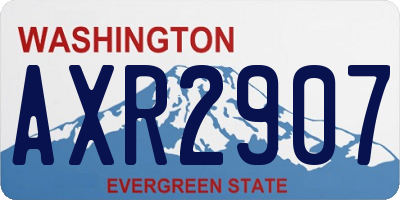 WA license plate AXR2907