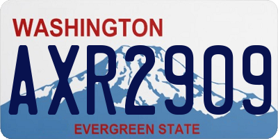 WA license plate AXR2909