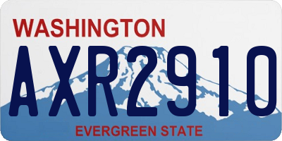 WA license plate AXR2910