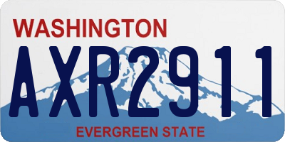 WA license plate AXR2911