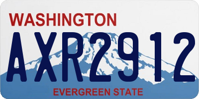 WA license plate AXR2912