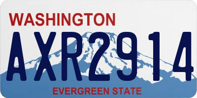 WA license plate AXR2914