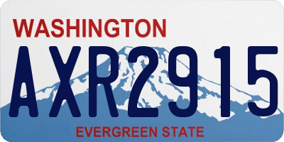 WA license plate AXR2915