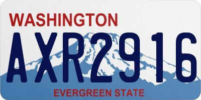 WA license plate AXR2916