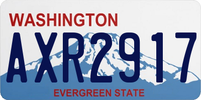 WA license plate AXR2917
