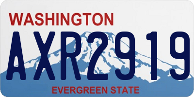 WA license plate AXR2919