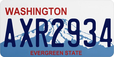 WA license plate AXR2934