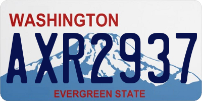 WA license plate AXR2937