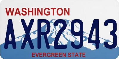 WA license plate AXR2943