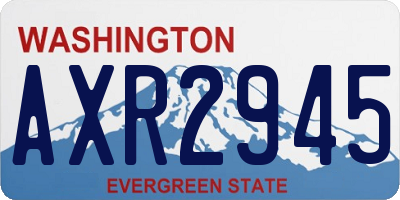 WA license plate AXR2945