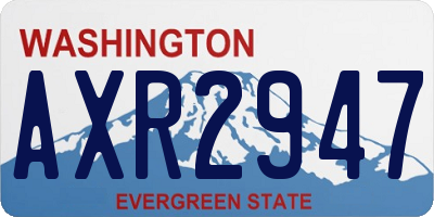 WA license plate AXR2947