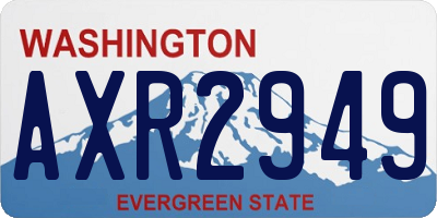 WA license plate AXR2949