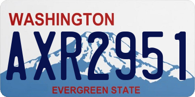 WA license plate AXR2951