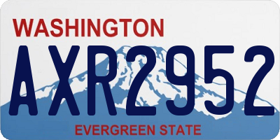 WA license plate AXR2952