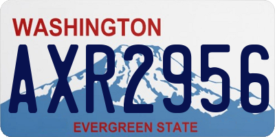 WA license plate AXR2956