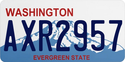 WA license plate AXR2957