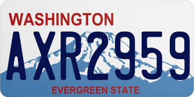 WA license plate AXR2959