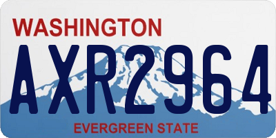 WA license plate AXR2964