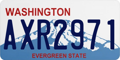 WA license plate AXR2971