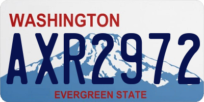 WA license plate AXR2972