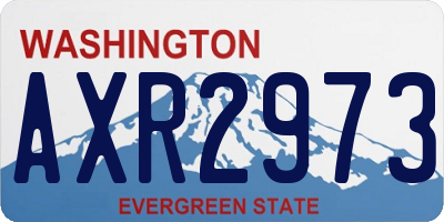 WA license plate AXR2973