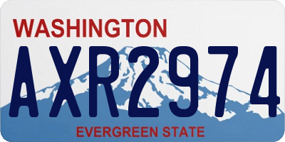 WA license plate AXR2974