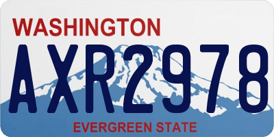 WA license plate AXR2978