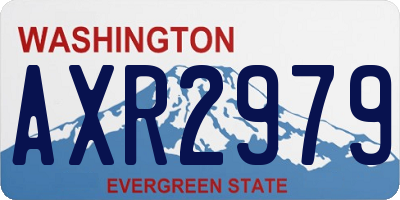 WA license plate AXR2979