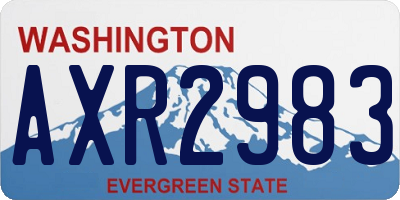 WA license plate AXR2983