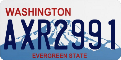 WA license plate AXR2991
