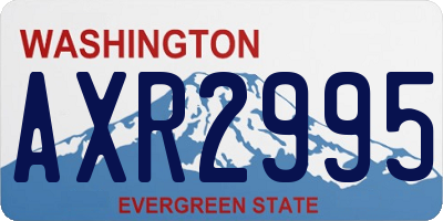 WA license plate AXR2995