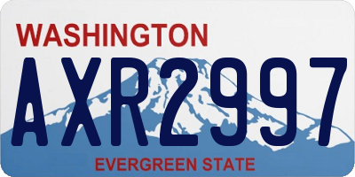 WA license plate AXR2997