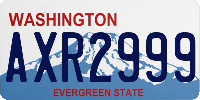 WA license plate AXR2999