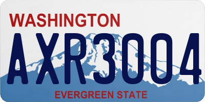WA license plate AXR3004