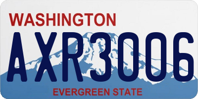 WA license plate AXR3006