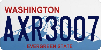 WA license plate AXR3007