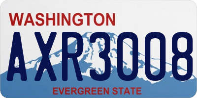 WA license plate AXR3008