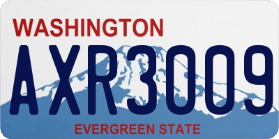 WA license plate AXR3009